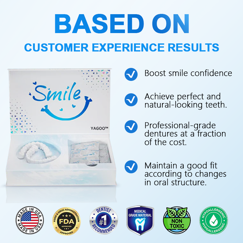 YAGOO™ Moldable Dentures – Affordable, Comfortable & Easy At-Home Fit