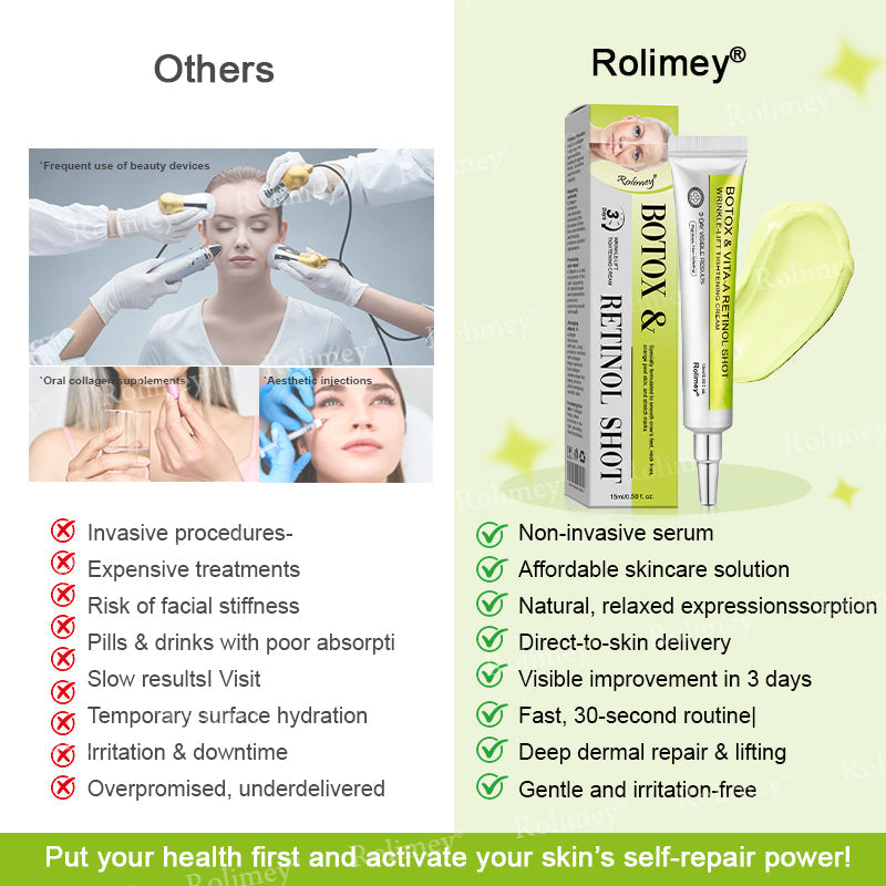 👨‍⚕️Made and shipped from Australia 💫Rolimey® Botox & Vita-A Retinol Shot Wrinkle-Lift Tightening cream - Last Day Promotion 70% OFF