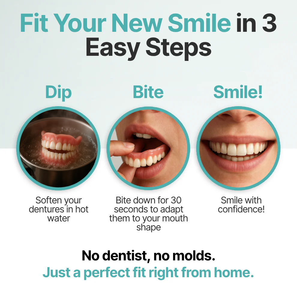 Ends Today: 70% OFF! Luxparlora™? Custom-Fit Full Functional DenturesMake you more confident