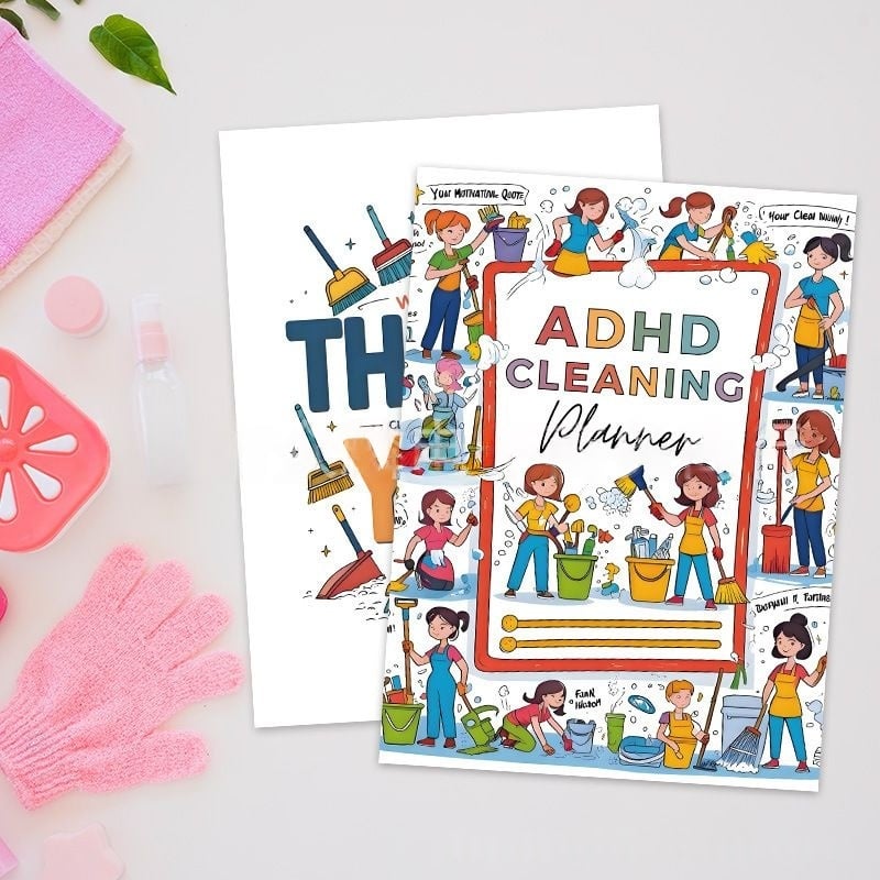 📕2026 ADHD Cleaning Planner — Designed for ADHD Minds