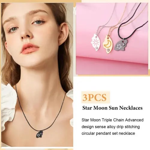 🌞🌙⭐Sun, Moon & Star Magnetic Necklace Set🌞🌙⭐