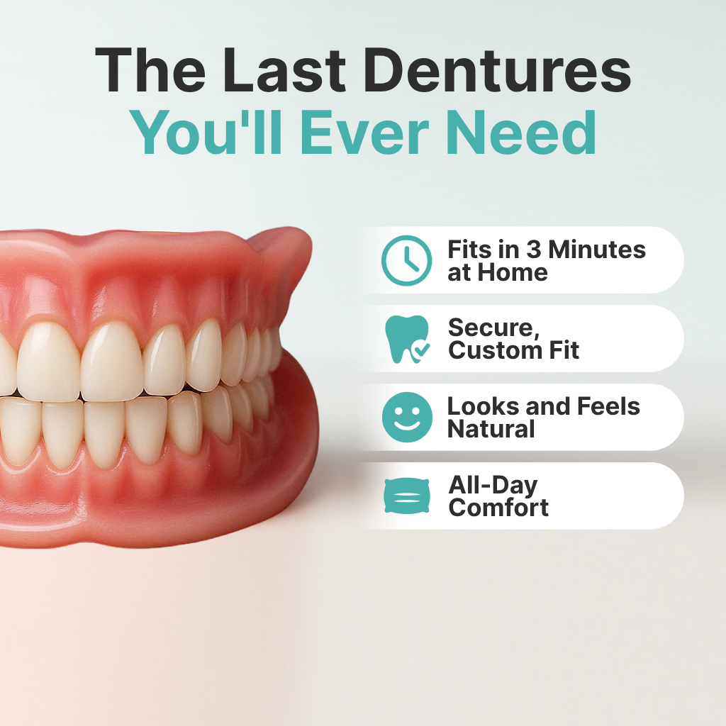 Ends Today: 70% OFF! Luxparlora™? Custom-Fit Full Functional DenturesMake you more confident