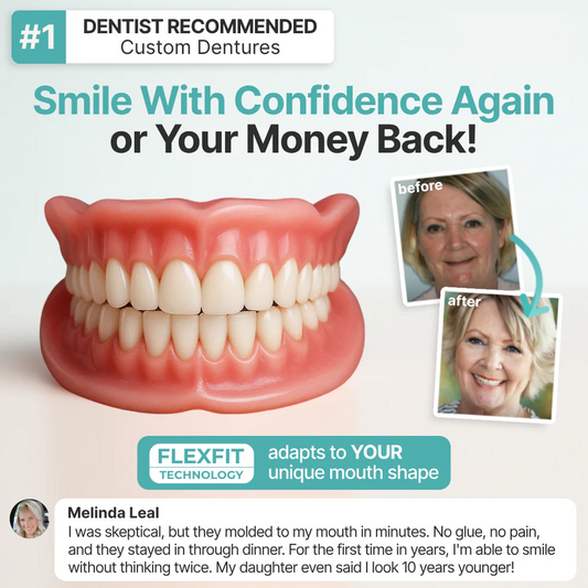 Ends Today: 70% OFF! Luxparlora™? Custom-Fit Full Functional DenturesMake you more confident